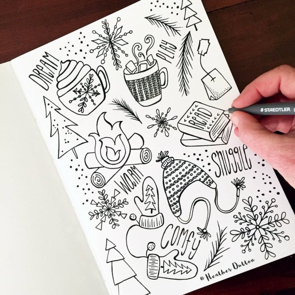 Простые рисунки для скетчбука