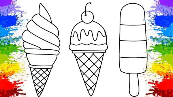 Рисунки для срисовки мороженое