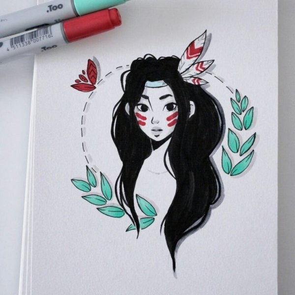 Рисунки для срисовки фломастерами