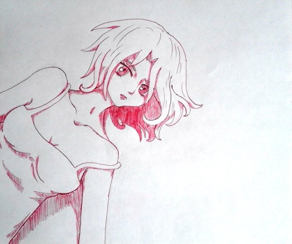 Зарисовки красной ручкой