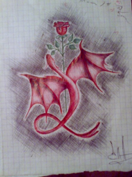 Самые легкие рисунки черной и красной ручкой