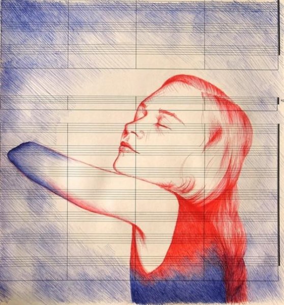 Рисунки чёрной ручкой