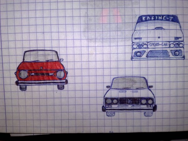 Рисование по клеточкам машины