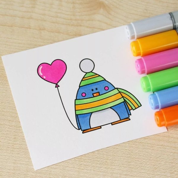 Простые рисунки фломастерами