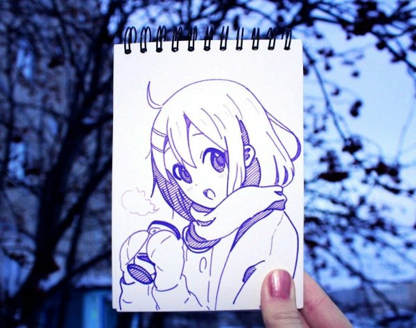 Рисунки маркером черным