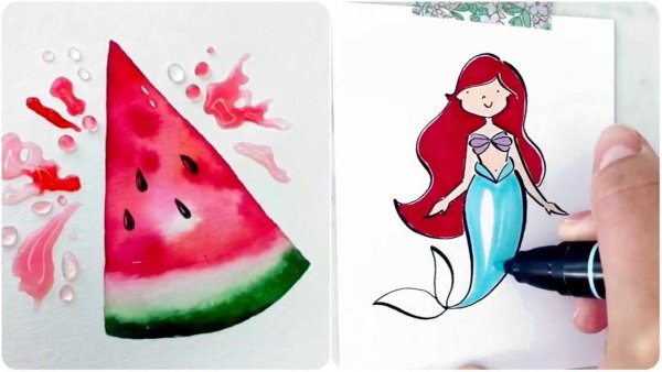 Простые рисунки фломастерами