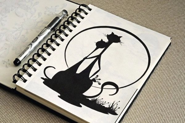 Рисунки на новый год в скетчбуке