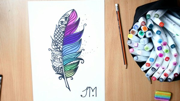 Красивые рисунки для срисовки фломастерами