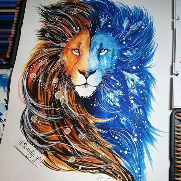 Нарисовать Льва легко и просто и красиво