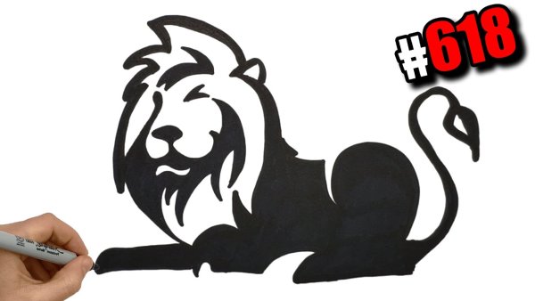 Лев для рисования карандашом