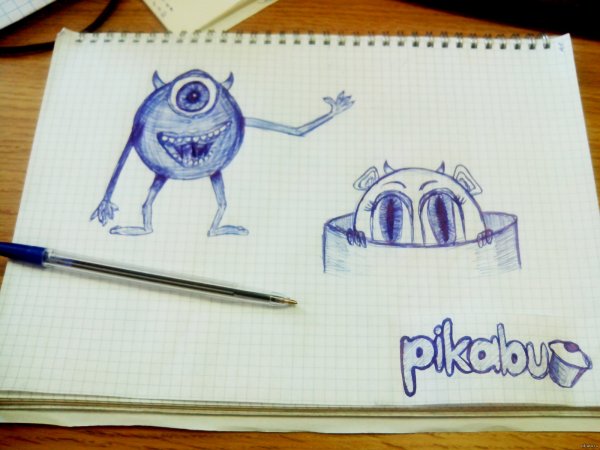 Рисунок ручкой в тетради легкий