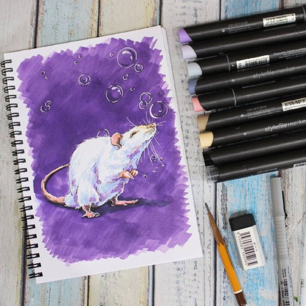 Блокнот для рисования маркерами