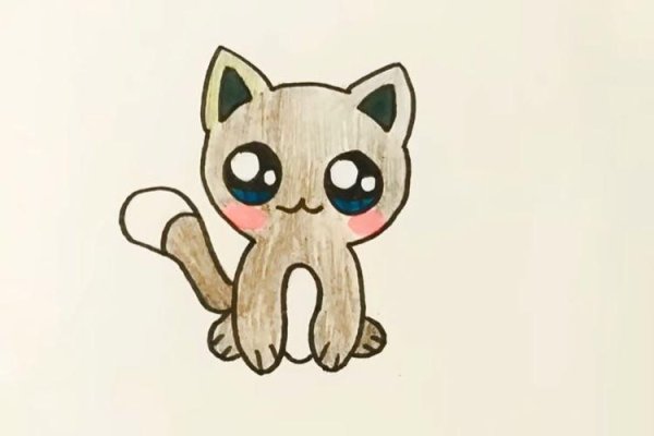 Котики для срисовки легкие фломастерами