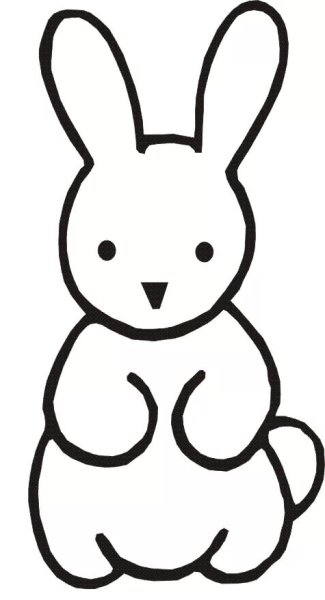 Заяц раскраска для малышей