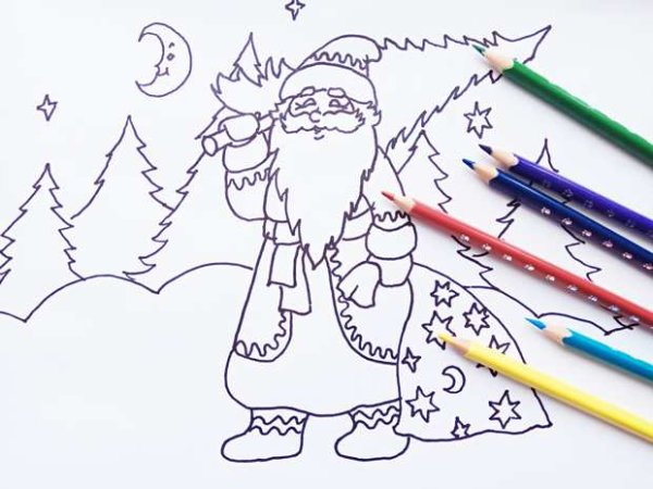 Дед Мороз рисовалка
