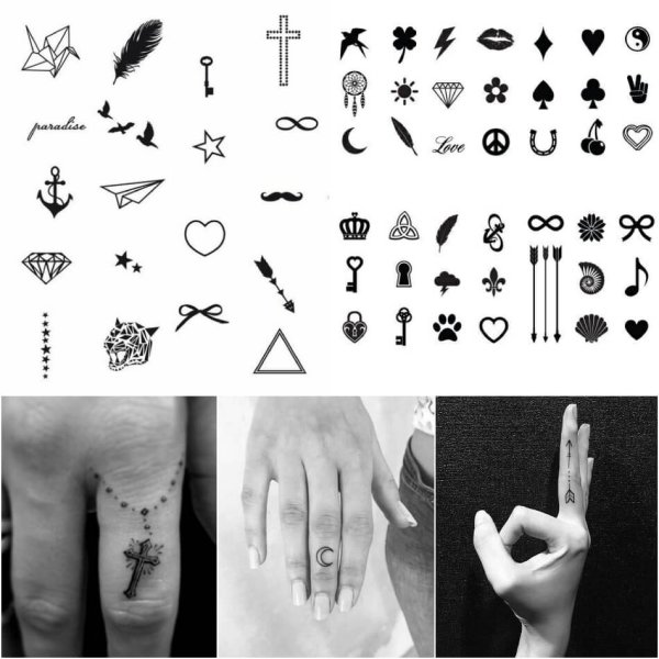 Маленькое легкое тату на запястье