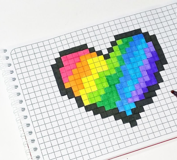 Объемное рисование по клеточкам