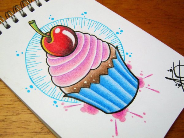 Рисунки для скетчбука лёгкие еда