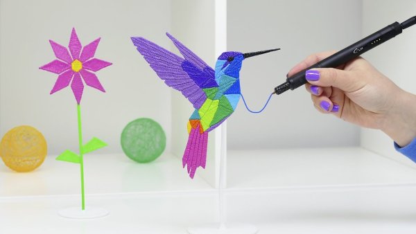 Птичка Колибри 3д ручкой