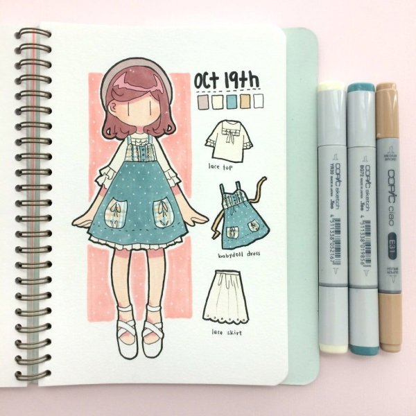 Лёгкая одежда для скетчбука