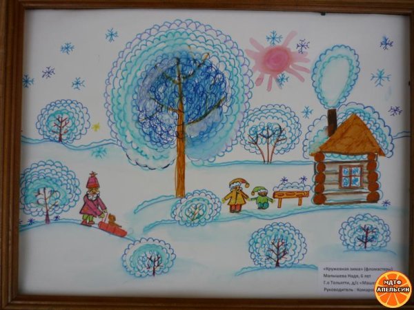 Рисование с детьми зима