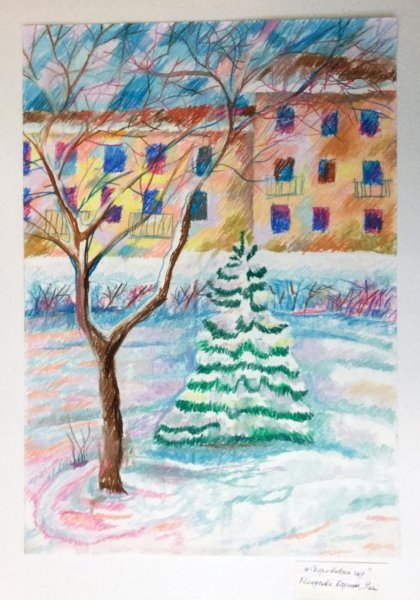 Конкурс рисунков зима