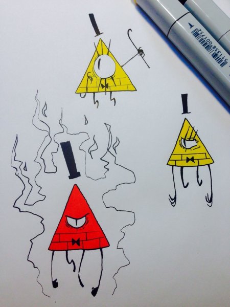 Нарисовать Гравити Фолз маркерами