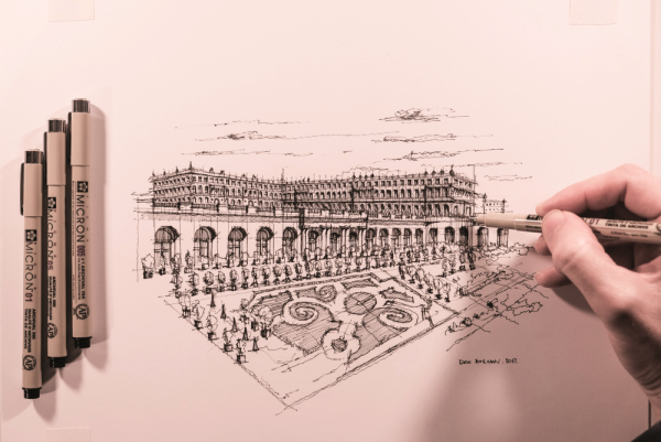 Рисование цветными гелевыми ручками