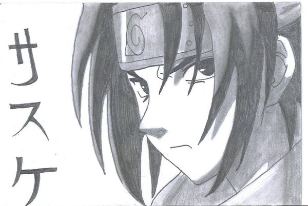 Нарисовать аниме Саске