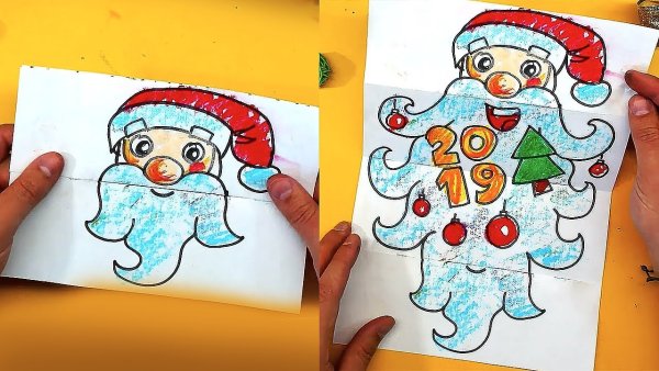 Рисунки на новый год фломастерами