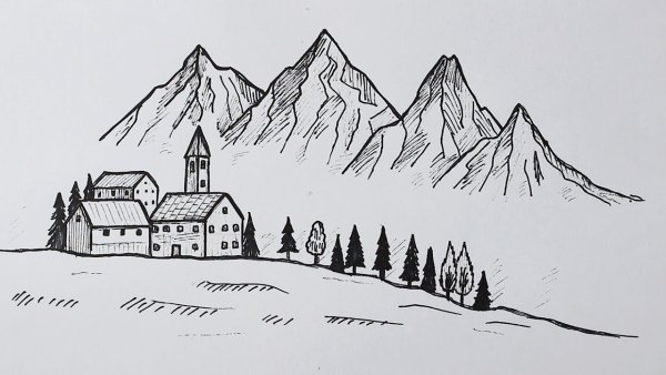 Горы для срисовывания