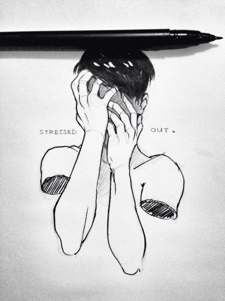 Рисунки для срисовки грустные