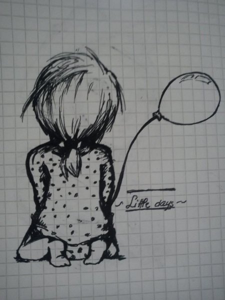 Рисунки маркером черным