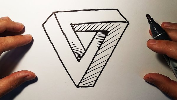 Рисунки иллюзии ручкой