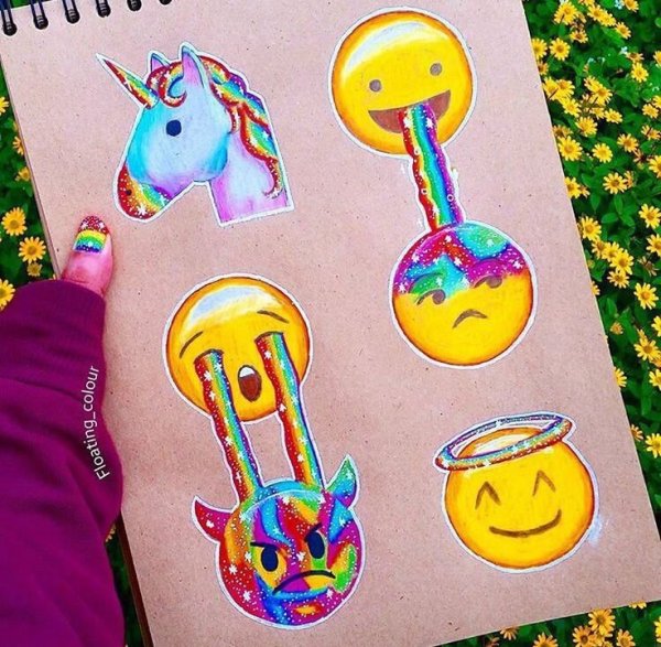 Рисунки красочные в детском стиле