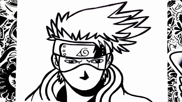 Рисунки Наруто фломастерами