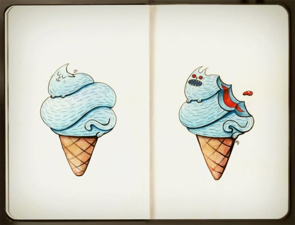 Скетчбук мороженое