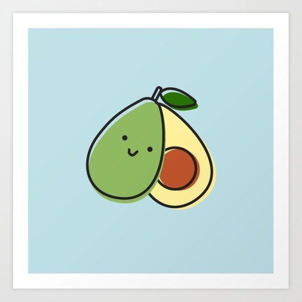 Милые фрукты авокадо