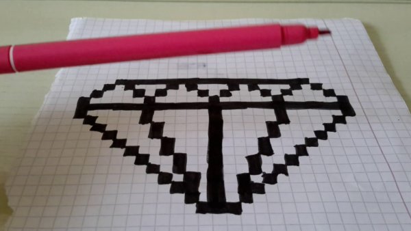 Рисунки по клеточкам ручкой
