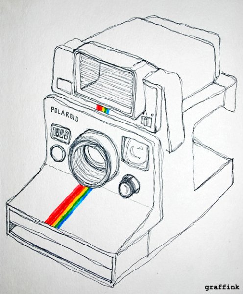 Полароиды рисунки маркерами