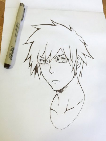 Аниме рисование ручкой