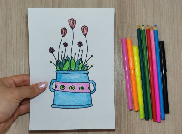 Подарок маме фломастерами