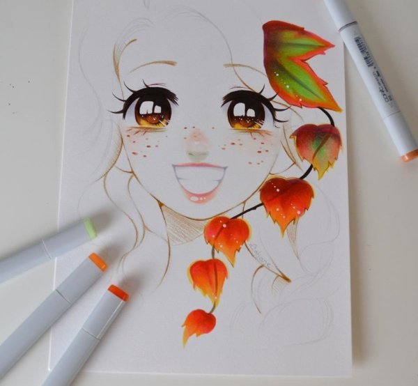 Рисование Копик маркерами