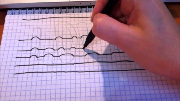Рисунки по клеточкам ручкой