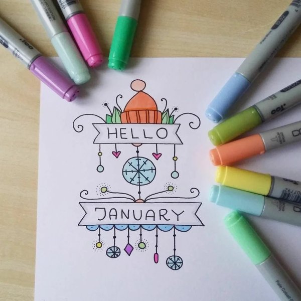 Рисунки фломастерами легкие