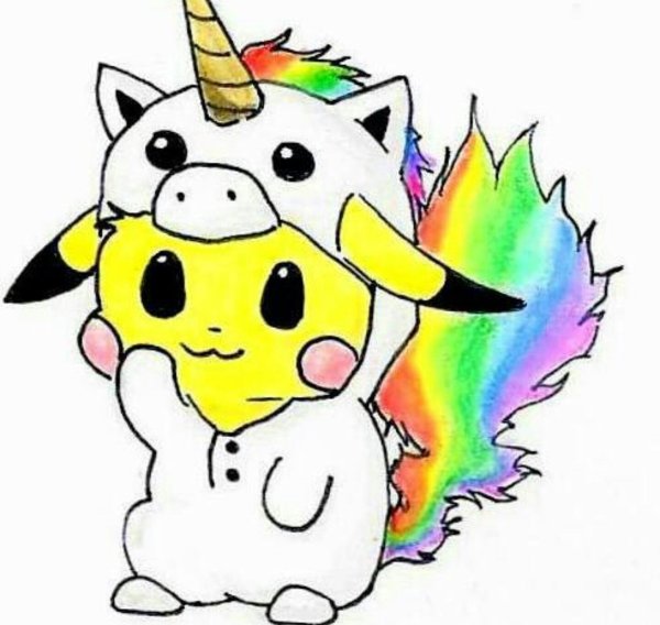 Раскраски Пикачу Единорог