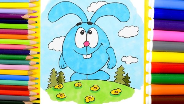 Рисование смешариков для детей