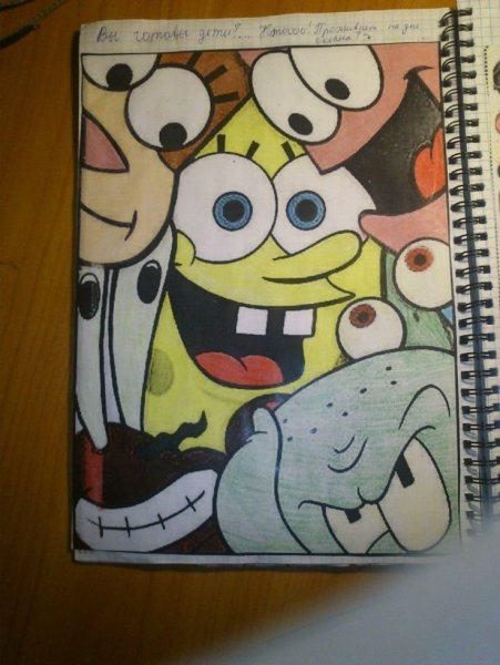 Спанч Боб для скетчбука