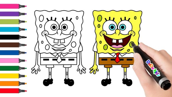 Нарисовать губку Боба