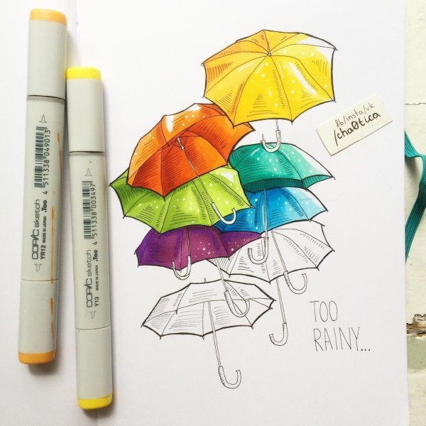 Рисунки скетч маркерами